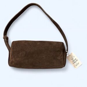 Brown Suede Shoulder Bag